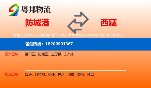防城港到西藏物流