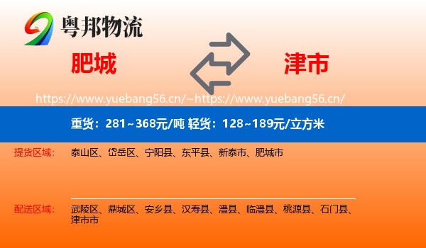 肥城到津市市物流