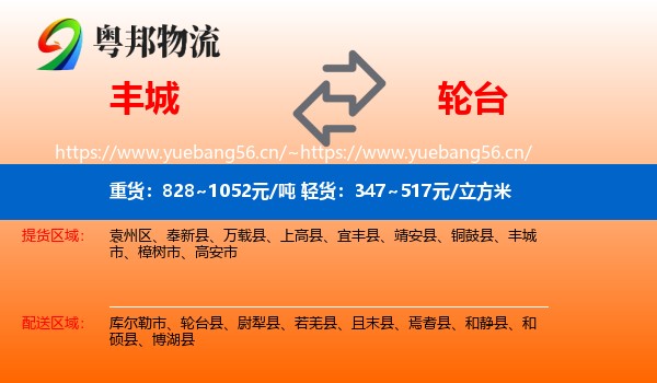 丰城到轮台县物流
