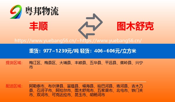 丰顺到图木舒克市物流