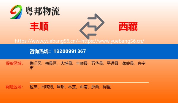 丰顺到西藏物流