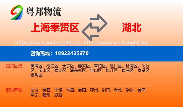 上海奉贤区到湖北物流