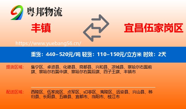 丰镇到伍家岗区物流专线名片