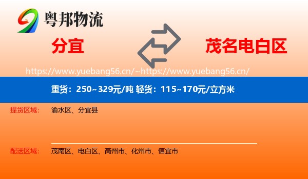 分宜到电白区物流