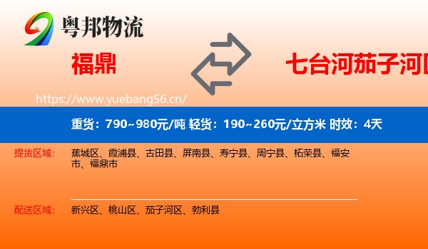 福鼎到茄子河区物流 福鼎到茄子河区物流专线名片