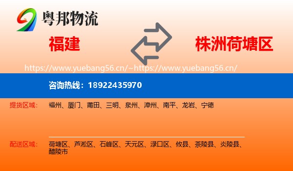福建到荷塘区物流