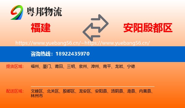 福建到殷都区物流