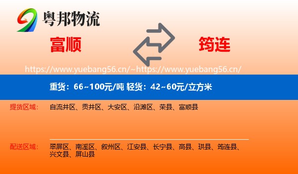 富顺到筠连县物流