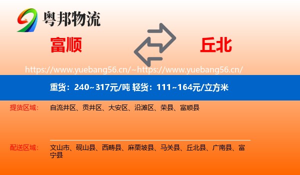 富顺到丘北县物流