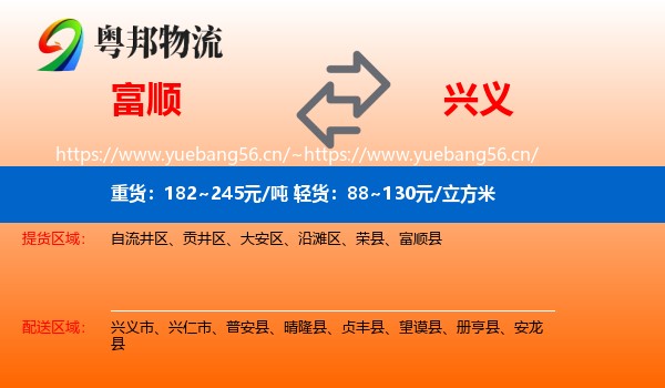 富顺到兴义市物流