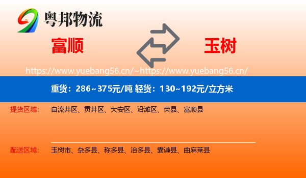 富顺到玉树物流