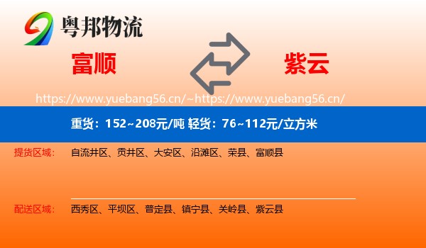 富顺到紫云县物流