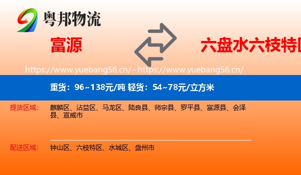富源到六枝特区物流
