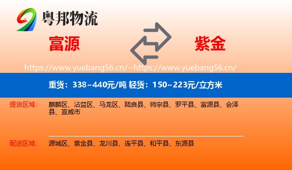 富源县到紫金县物流专线