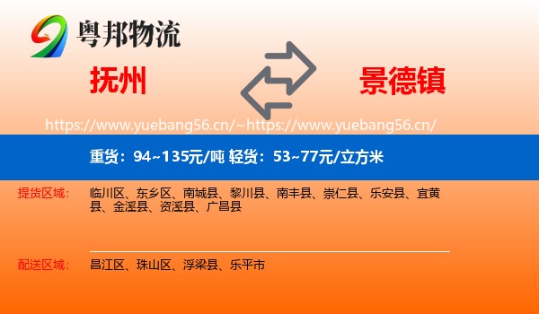 抚州到景德镇物流专线