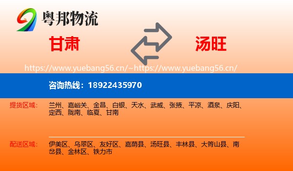 甘肃到汤旺县物流