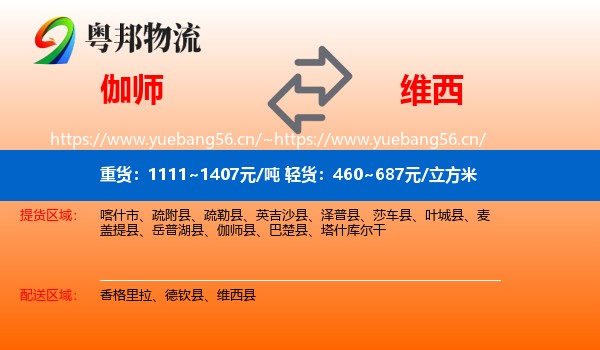 伽师到维西县物流