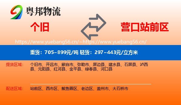 个旧到站前区物流