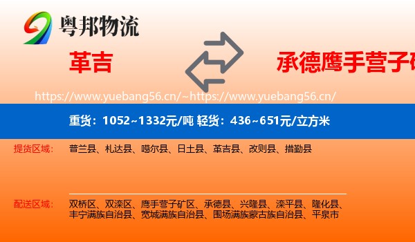 革吉到鹰手营子矿区物流