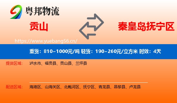 贡山到抚宁区物流 贡山到抚宁区物流专线名片