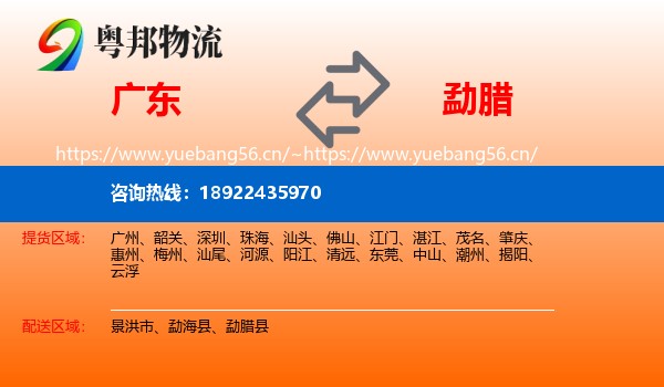 广东到勐腊县物流
