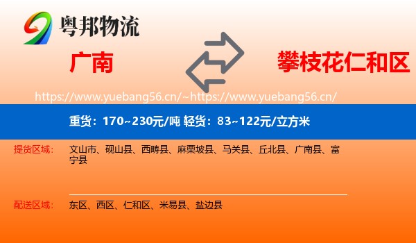 广南到仁和区物流