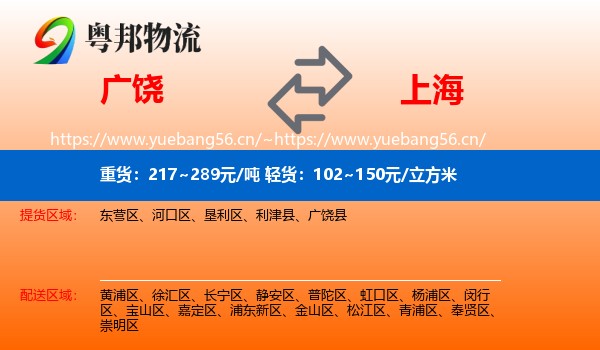 广饶县到上海物流专线