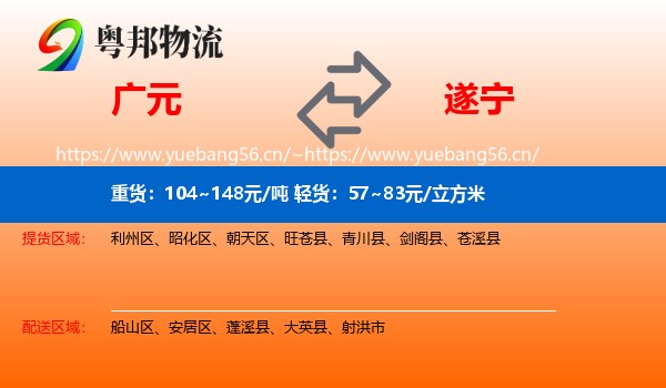 广元到遂宁物流