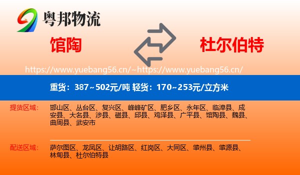 馆陶到杜尔伯特县物流