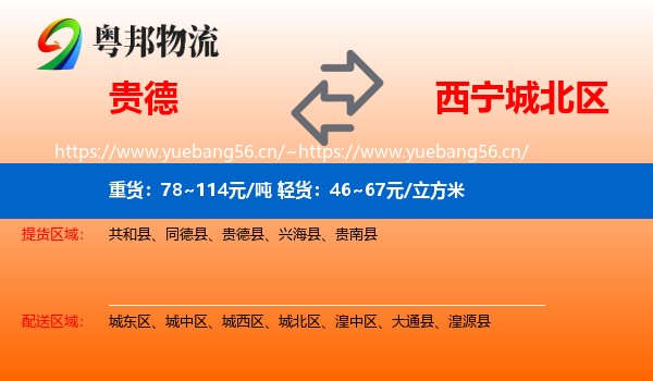 贵德到城北区物流