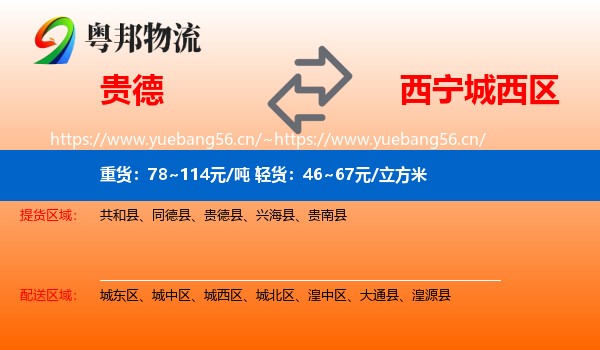 贵德到城西区物流