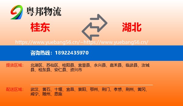 桂东县到湖北物流专线