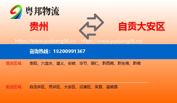 贵州到大安区物流