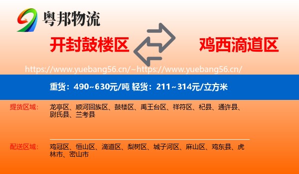 鼓楼区到滴道区物流专线