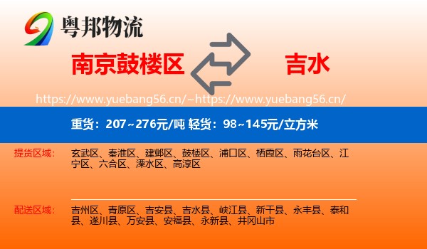 鼓楼区到吉水县物流专线
