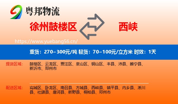 徐州鼓楼区到西峡县物流专线名片