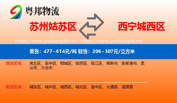 苏州姑苏区到城西区物流