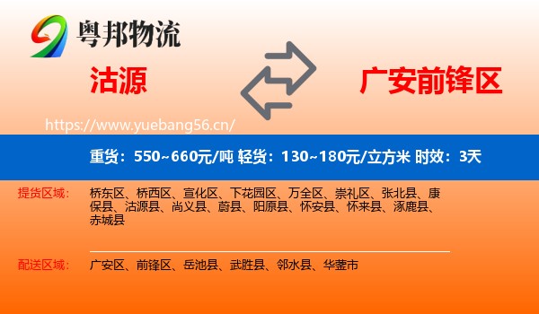 沽源到前锋区物流专线名片