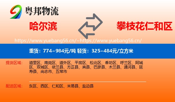 哈尔滨到仁和区物流