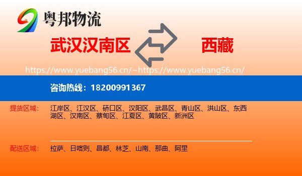 武汉汉南区到西藏物流