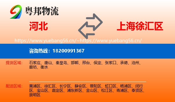 河北到徐汇区物流