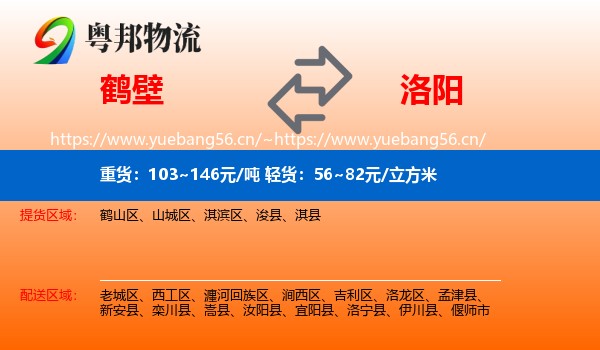 鹤壁到洛阳物流