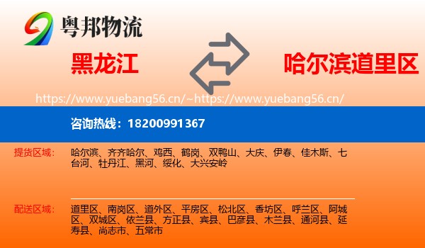 黑龙江到道里区物流
