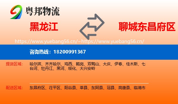 黑龙江到东昌府区物流