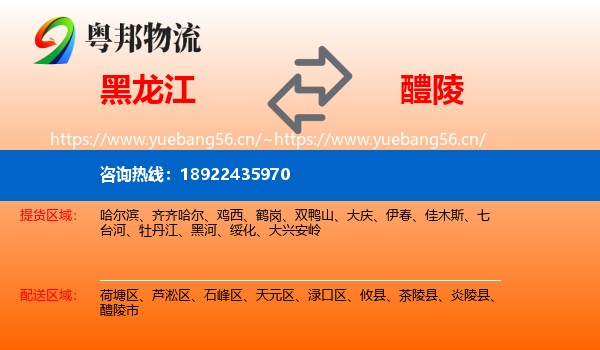 黑龙江到醴陵市物流