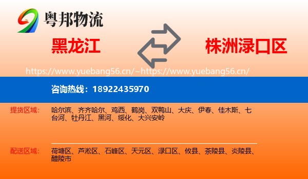 黑龙江到渌口区物流