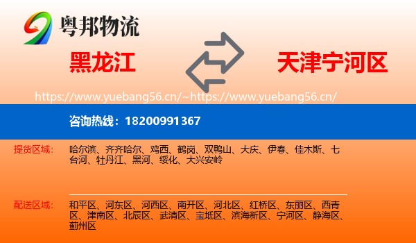 黑龙江到宁河区物流