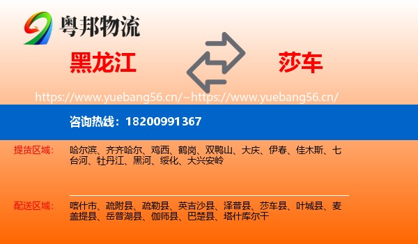 黑龙江到莎车县物流