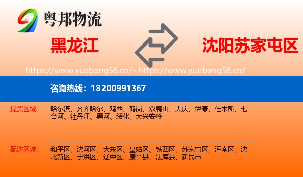 黑龙江到苏家屯区物流专线