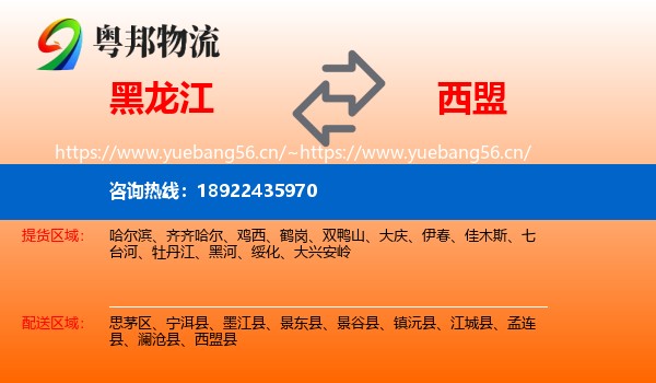 黑龙江到西盟县物流